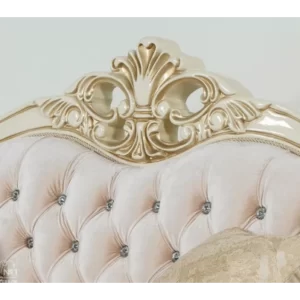 диван "Эсмеральда" 2-х местный раскладной декор "крем" ткань"золото"