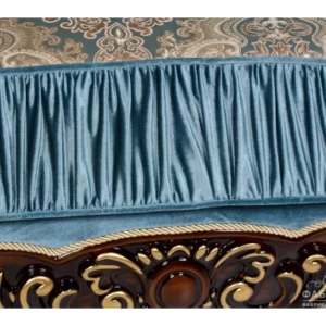 диван "Эсмеральда" 2-х местный декор"орех" ткань"бирюза"