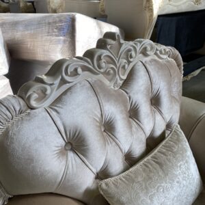 комплект мягкой мебели "Патрисия" декор "крем" ткань"серый глянец"
