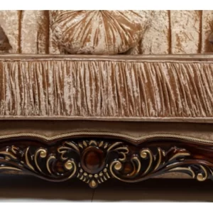 диван "Эсмеральда" декор "орех" ткань "беж"