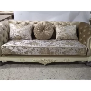 диван "Ассоль" 3-х местный раскладной декор "крем" ткань"беж"